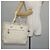 CHANEL Paris Biarritz GM Sac Tote Toile Enduite Blanc Argent CC Auth 142940 Argenté - vue 26
