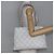 Borsa a tracolla a catena CHANEL Wild Stitch in pelle d'agnello Bianco Oro CC Auth BA6359 D'oro - vista 24