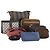 Céline Pochette in tela Macadam in pelle CELINE Fendi Gucci Cartier set di 8 blu Auth 148967