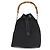 Borsa a mano in nylon Gucci Bamboo 2 in 1 nera argento autentica BA5354 Nero - vista 13