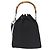 Borsa a mano in nylon Gucci Bamboo 2 in 1 nera argento autentica BA5354 Nero - vista 2