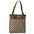 Gucci Borsa Tote GG Supreme in PVC beige e oro 002 37 0035 Auth 143269 D'oro