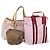 BALLY Borsa a Spalla Loewe Tela PVC Nylon 3Set Rosa Marrone Auth BA5852