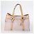BALLY Borsa a Spalla Loewe Tela PVC Nylon 3Set Rosa Marrone Auth BA5852 - vista 2