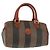 Pequin Borsa a mano in tela Pecan FENDI PVC nera e marrone Auth 146281 Nero