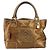 LOEWE Anagram Justa Borsa a Mano Pelle Bronzo Oro Auth 148910 D'oro - vista 13