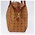 Borsa Boston MCM Logogram Vicetos in pelle PVC marrone e oro Auth gh882 D'oro - vista 4