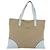 Borsa Tote PRADA in tela beige e blu chiaro Auth bs29888