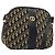 Borsa a Spalla in Tela Trotter Christian Dior Blu Navy e Oro Auth fm4881 D'oro