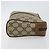 GUCCI GG Canvas Web Sherry Line Clutch Bag PVC Pelle Beige Verde Auth th6400 Rosso - vista 3