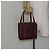 Burberry Bolso de mano de cuero Burdeos Plata Auth sw1572 - vista 19