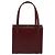 Burberry Bolso de mano de cuero Burdeos Plata Auth sw1572 - vista 2