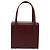 Burberry Bolso de mano de cuero Burdeos Plata Auth sw1572 - vista 3