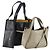Autre Marque Bolso Tote de cuero Stella McCartney 2 piezas Negro Beige Auth gh1004