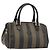 Pequin Borsa a mano in tela Pecan FENDI PVC nera e marrone Auth 146279 Nero