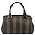 Pequin Borsa a mano in tela Pecan FENDI PVC nera e marrone Auth 146279 Nero - vista 3