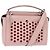 FENDI Dot Com Handtasche aus Leder 2-in-1 Rosa Silber Authentisch bs30098 Pink