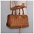 Borsa Boston MCM Logogram Vicetos in pelle PVC marrone e oro Auth gh901 D'oro - vista 19
