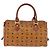 Borsa Boston MCM Logogram Vicetos in pelle PVC marrone e oro Auth gh901 D'oro - vista 2