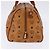 Borsa Boston MCM Logogram Vicetos in pelle PVC marrone e oro Auth gh901 D'oro - vista 3