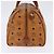 Borsa Boston MCM Logogram Vicetos in pelle PVC marrone e oro Auth gh901 D'oro - vista 4