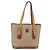 Céline CELINE Macadam Canvas Tote Bag PVC Beige Gold Auth 143582 Golden