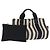Hermès HERMES Cannes PM Borsa a Mano Tela Bianca Nera Auth hk3009 Nero Bianco