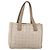 CHANEL Nuova Borsa Tote da Viaggio Nylon Beige Oro CC Auth 145082 D'oro