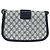 Gucci Borsa a Spalla GG Supreme PVC Blu Navy Oro Auth 150027 D'oro - vista 3