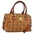Borsa Boston MCM Logogram Vicetos in pelle PVC 2 in 1 marrone oro Auth gh1077 D'oro