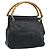 Borsa a Mano in Pelle Gucci Bamboo Nera Oro 000 1014 0575 Auth 149974 Nero D'oro