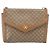 Céline Borsa a Spalla in Tela Macadam CELINE PVC Beige Oro Auth 149041 D'oro - vista 2