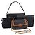 BALLY Borsa a Spalla Pelle Nylon PVC 4Set Nero Marrone Auth bs30281