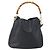 Borsa a Spalla in Pelle Gucci Bamboo 2way Nera Oro 001 3754 1639 Auth 149973 Nero D'oro - vista 2