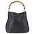 Borsa a Spalla in Pelle Gucci Bamboo 2way Nera Oro 001 3754 1639 Auth 149973 Nero D'oro - vista 3