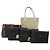 BALLY Borsa Tote Pelle Nylon PVC 5Set Nero Beige Auth bs30296