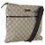 Borsa a spalla GG Supreme in PVC beige e argento di GUCCI 141626 Auth 146723