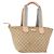 Borsa Tote in Canvas GG Gucci Beige Oro 131230 Auth BA7274 D'oro