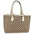 GUCCI GG Canvas Tote Bag Beige Silber 113017 Auth SW1705 - Ansicht 2