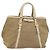 PRADA Borsa a mano in tela beige oro Auth 146705 D'oro