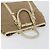 PRADA Borsa a mano in tela beige oro Auth 146705 D'oro - vista 6