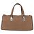 CHANEL Borsa a Mano Choco Bar in Pelle di Agnello Marrone con CC Argento Auth 149307 - vista 3