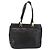 Borsa Tote Gancini in pelle nera e oro Salvatore Ferragamo Auth BA7327 Nero D'oro