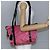 Borsa a Spalla PRADA in Nylon Pelle Rosa Nera Argento Autentica 147139 Nero - vista 22