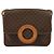 Céline Borsa a spalla circolare in tela Macadam CELINE in pelle PVC marrone oro Auth 147957 D'oro - vista 2