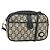 Borsa a Spalla GUCCI GG Plus Supreme PVC Blu Navy Oro Auth 146819 D'oro