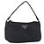 Bolso Accesorio Prada Nylon Negro Plata Auth SW1714