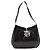 Borsa a Spalla Gancini Smalto Nero Argento Salvatore Ferragamo Auth BA7067