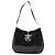 Borsa a Spalla Gancini Smalto Nero Argento Salvatore Ferragamo Auth BA7067 - vista 2