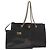 Borsa Tote Vala Chain in pelle nera e oro di Salvatore Ferragamo Auth gh1102 Nero D'oro